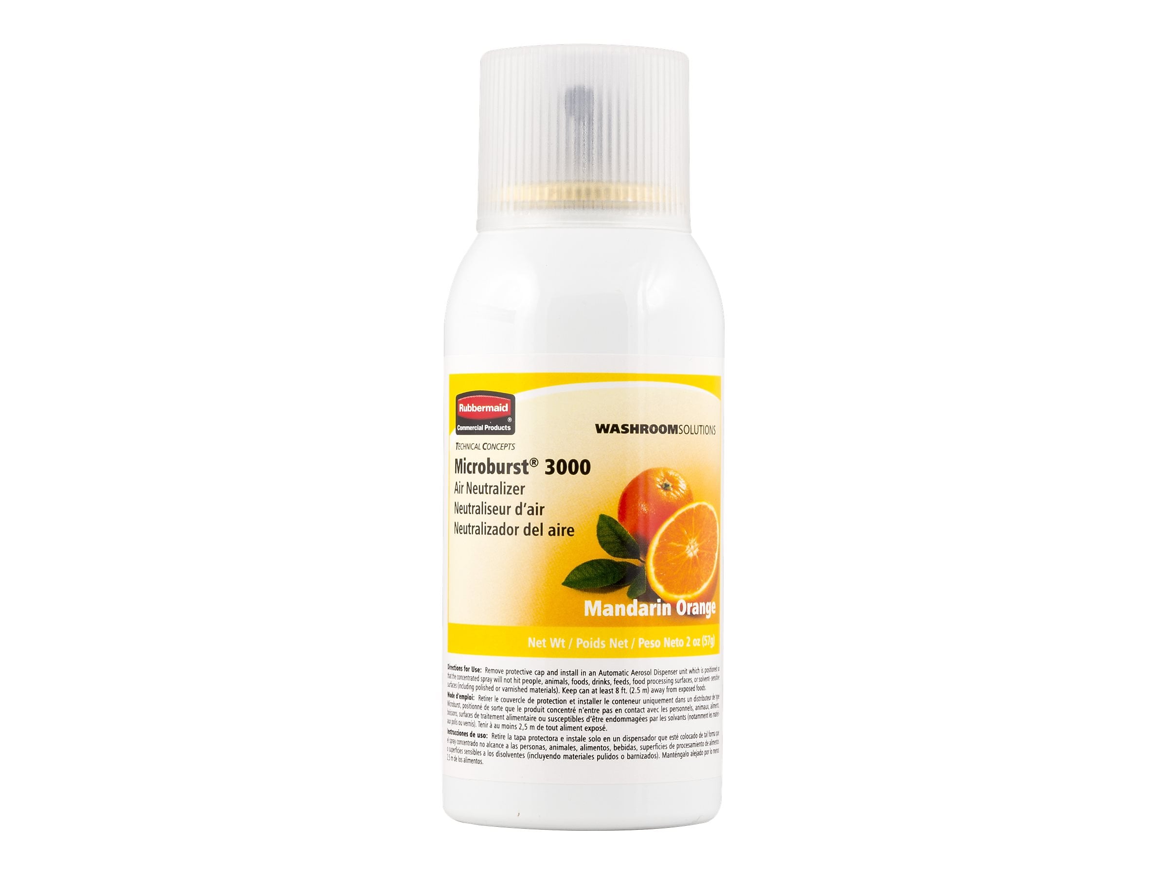 Rubbermaid Microburst 3000 Aerosol Refill, Mandarin Orange, 12/Carton (TEC 402408)