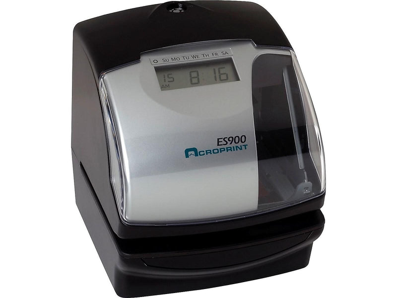 Acroprint Punch Card Time Clock System, Silver/Black (ES900)