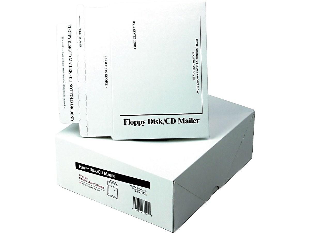 5.13" x 5" Peel & Seal Fiberboard Mailers, CD/DVD, 25/Box (QUAE7265)