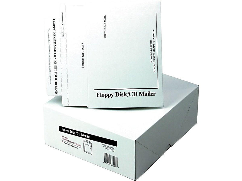 5.13" x 5" Peel & Seal Fiberboard Mailers, CD/DVD, 25/Box (QUAE7265)
