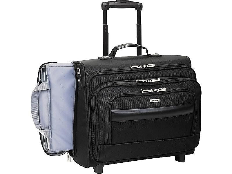 Solo New York Midtown Collection Columbus Laptop Rolling Briefcase, Black Polyester (B64-4)