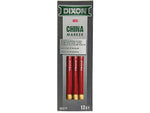 Dixon Phano Bold Tip China Markers, Red, 12/Pack (00079)