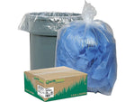 Earthsense Clear Recycled Can Liners, 55 Gallons, 1.5 mil, Clear, 38" x 58", 100 Bags/Box (RNW5815C)