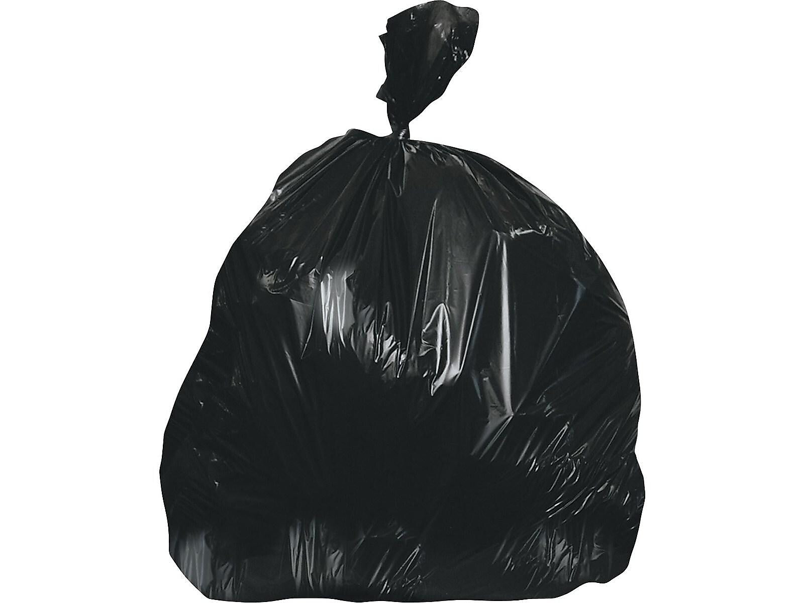 Heritage 16 Gallon Industrial Trash Bag, 24" x 32", Low Density, .35 mil, Black, 500 Bags/Box (HERH4832RK)
