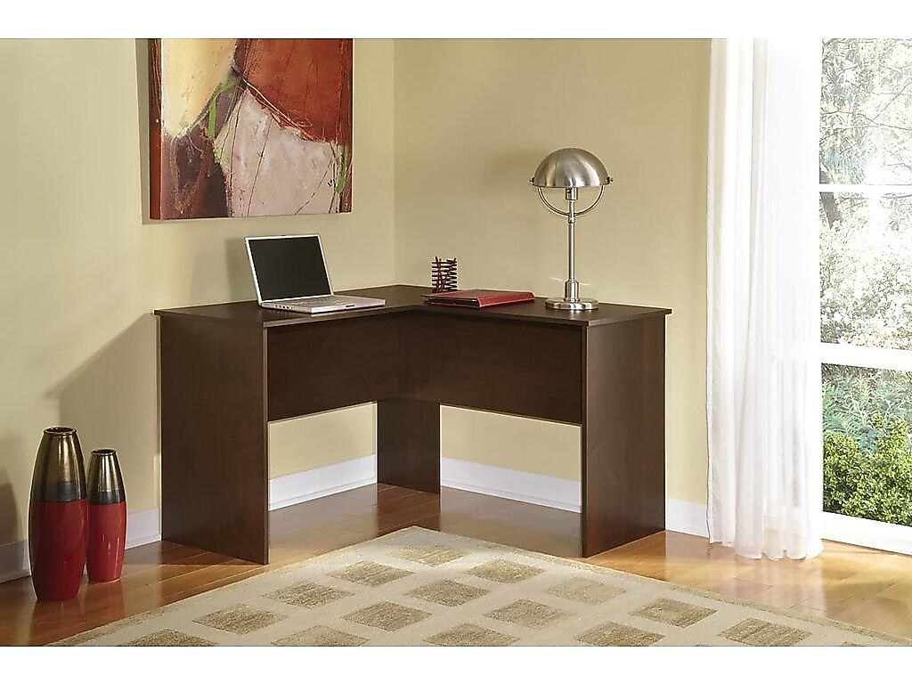 Easy 2 Go 48" W L-Shaped Computer Desk, Resort Cherry (952543-CC)