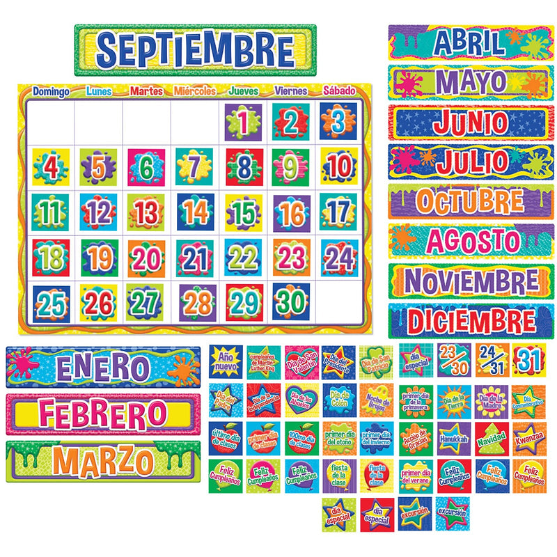 Eureka Color My World Spanish Calendar Bulletin Board Set, 83 pieces (EU-847048)