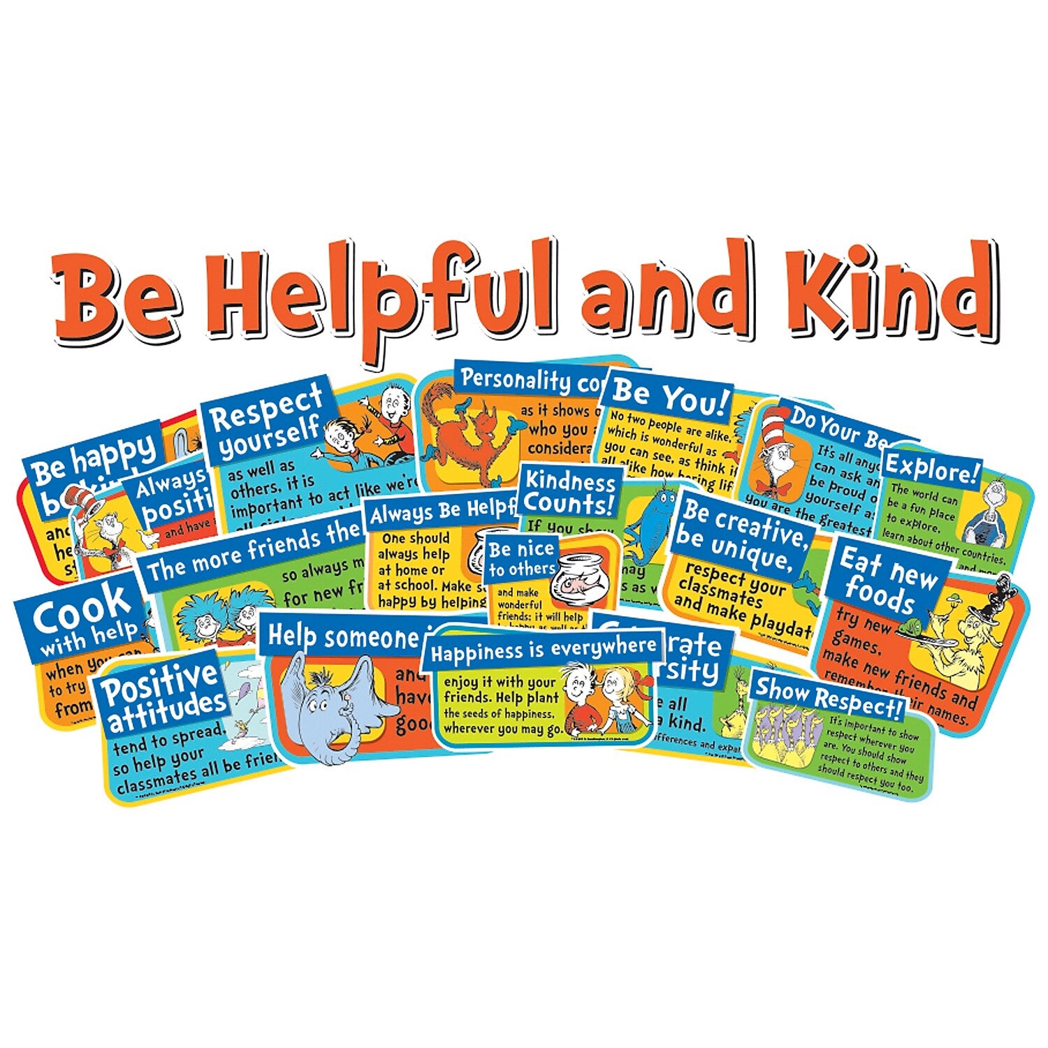 Eureka Dr. Seuss™ Be Kind and Helpful Bulletin Board Set, 23 pieces (EU-847040)