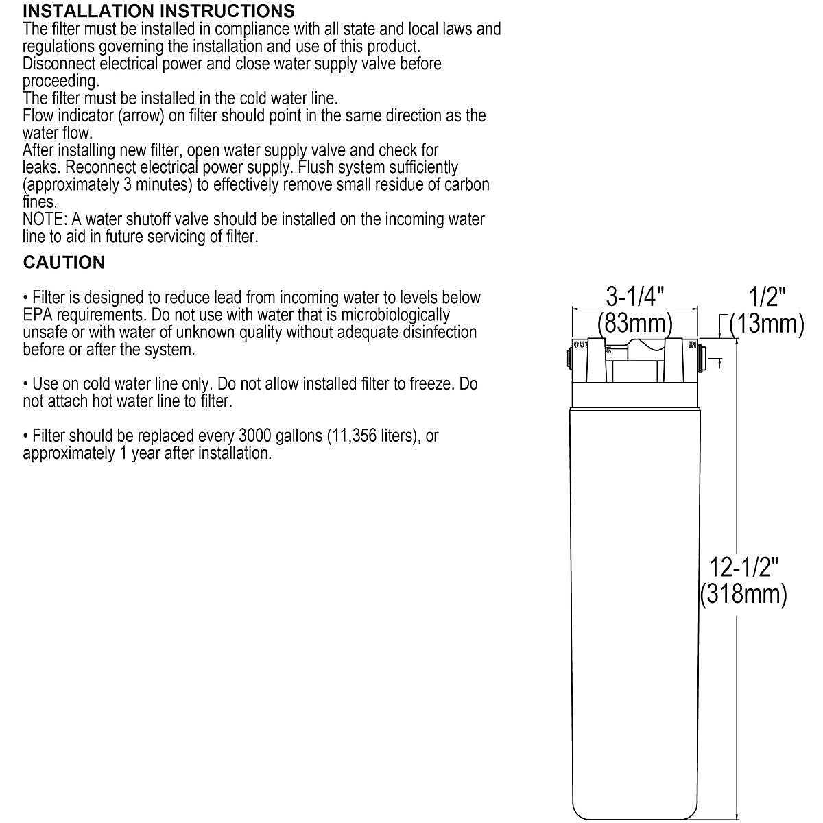 Elkay WaterSentry Plus Filter System Kit , Bottle Fillers (EWF3000)