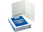 Oxford Twin Portfolio Folders, White, 25/Box (OXF 57504)