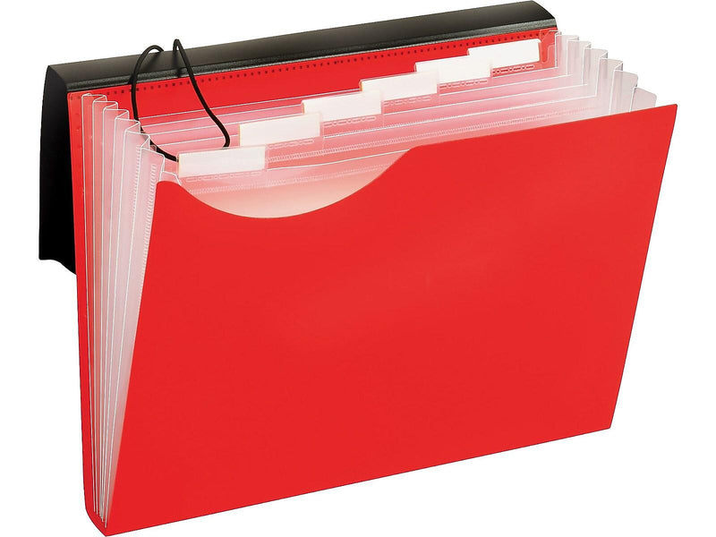 Pendaflex Plastic Accordion File, 7-Pocket, Letter, Multicolor (67440RED)