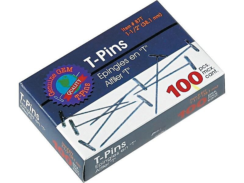 Advantus T Pins, Silver, 1.5", 100/Box   (87T)