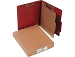 ACCO Pressboard Classification Folders, Letter Size, 1 Divider, Earth Red, 10/Box (A7015034)