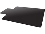 Deflect-O EconoMat Hard Floor Chair Mat with Lip, 45" x 53'', Black (CM21232BLKCOM)