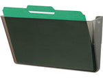 Deflect-O Stackable DocuPocket Plastic Wall File, 1-Pocket, Smoke (73202)