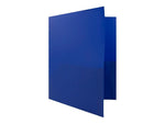 JAM Paper POP 2-Pocket Plastic Folders with Fastener, Deep Blue, 96/Carton (313525335)