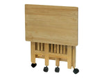 Winsome Mission 2-Shelf Wood Mobile Printer Stand with Lockable Wheels, Natural (81628)