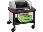 Safco Impromptu Metal Mobile Printer Stand with Lockable Wheels, Black/Cherry (1862BL)
