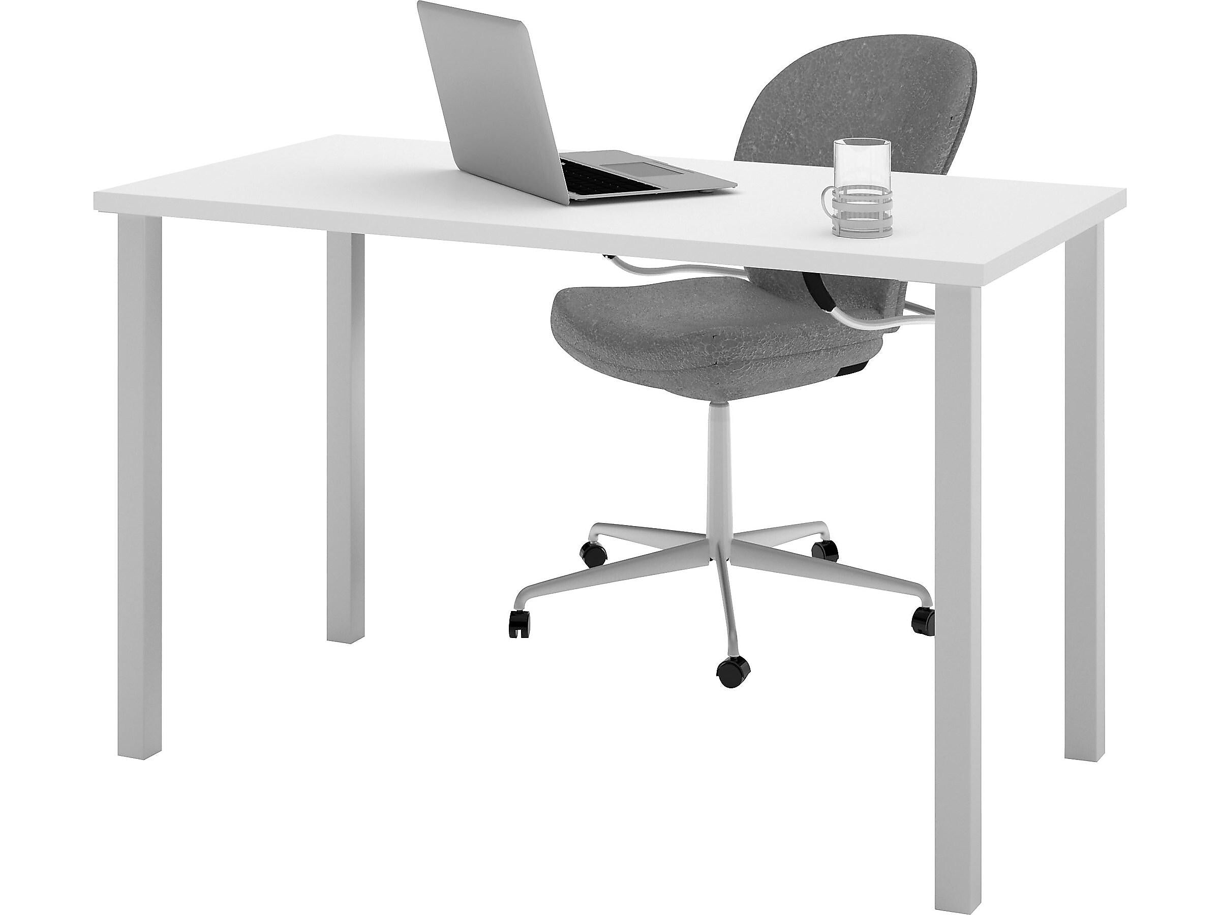 bestar Universel Training Room Table, 24"D x 47.6"W, White (65855-17)