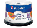 Verbatim (97693) 8x DVD+R DL, White Inkjet Printable, Hub Printable, 50/Pack