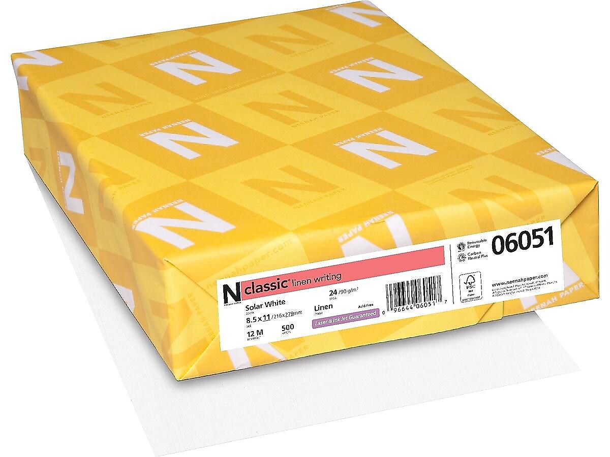 Neenah Paper CLASSIC 8.5"W x 11"L Writing Paper, 24 lbs., 97 Brightness, 500/Ream (06051)