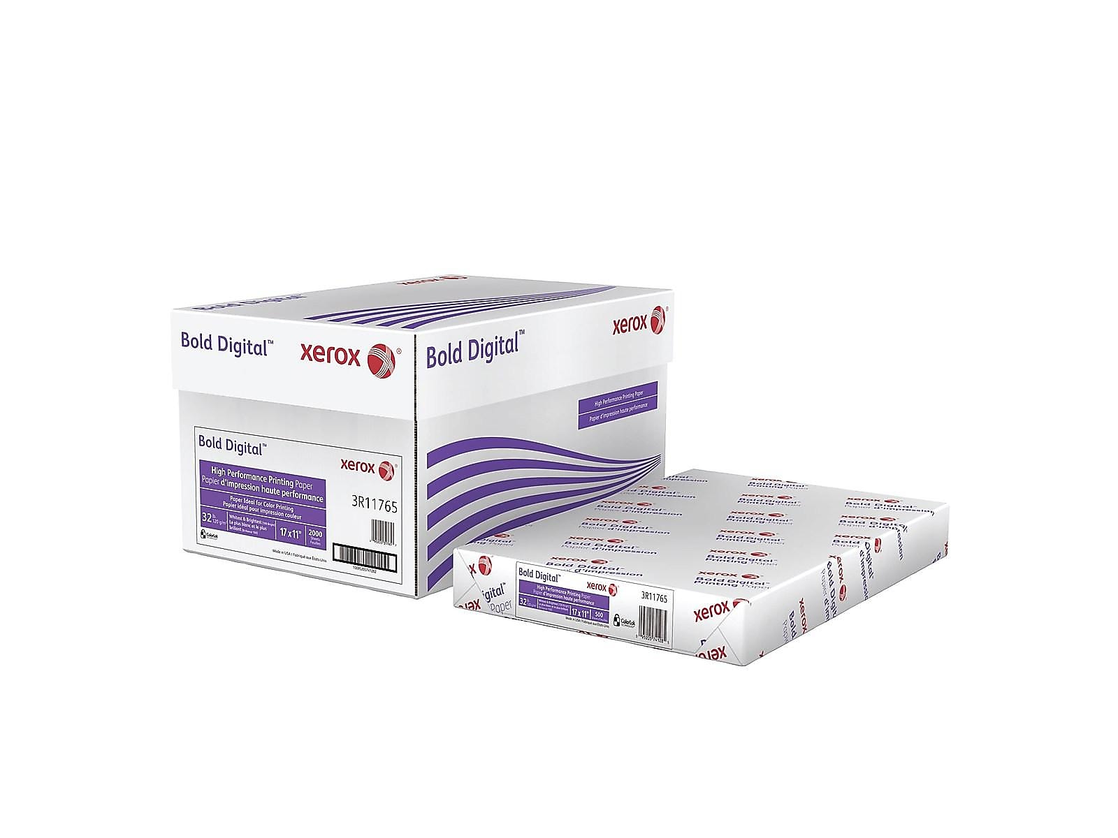 Xerox Bold 11" x 17", Digital Color Copy Paper, 32 lbs., White, 2000/Carton (3R11765)