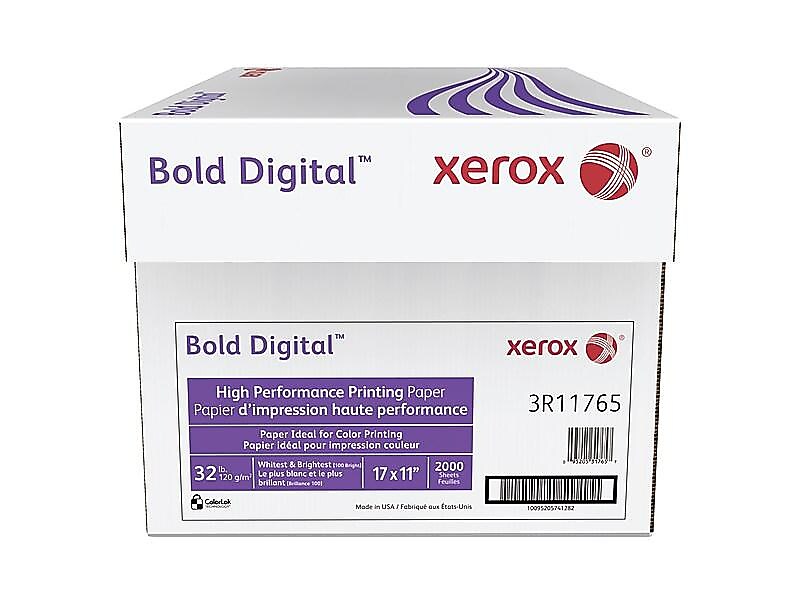 Xerox Bold 11" x 17", Digital Color Copy Paper, 32 lbs., White, 2000/Carton (3R11765)