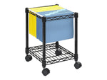 Safco Metal Mobile File Cart with Lockable Wheels, Black (SAF5277BL)