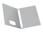Oxford Twin Fastener Folders, Gray, 25/Box (OXF 57705)
