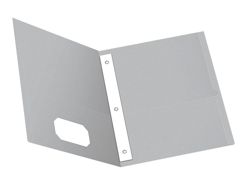 Oxford Twin Fastener Folders, Gray, 25/Box (OXF 57705)