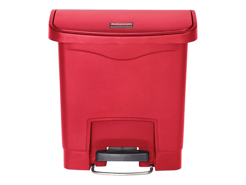 Rubbermaid Slim Jim Step-On Indoor Step Trash Can, Red Resin, 4 Gal. (1883563)