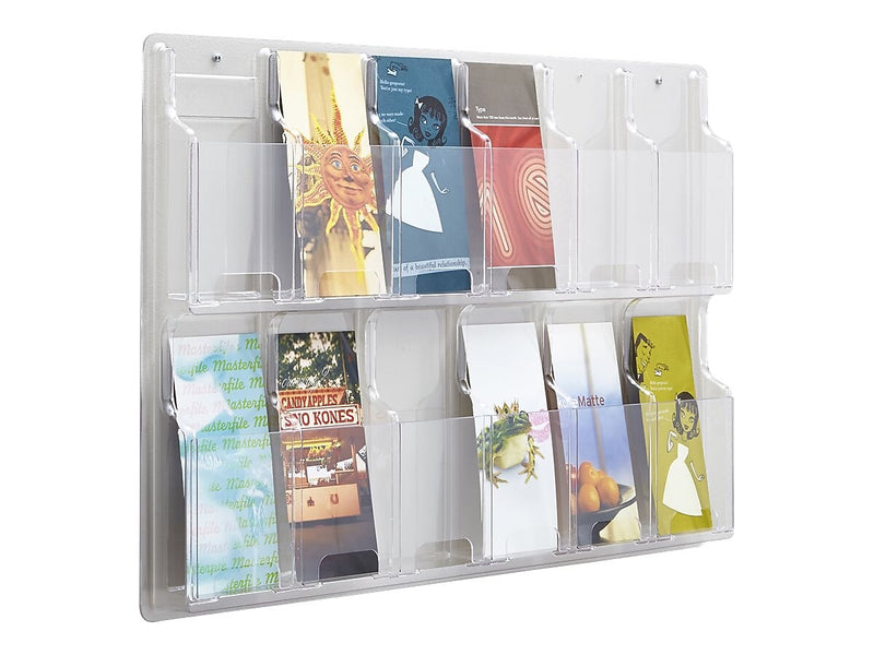 Safco Reveal Brochure Holder, Clear Plastic (5604CL)