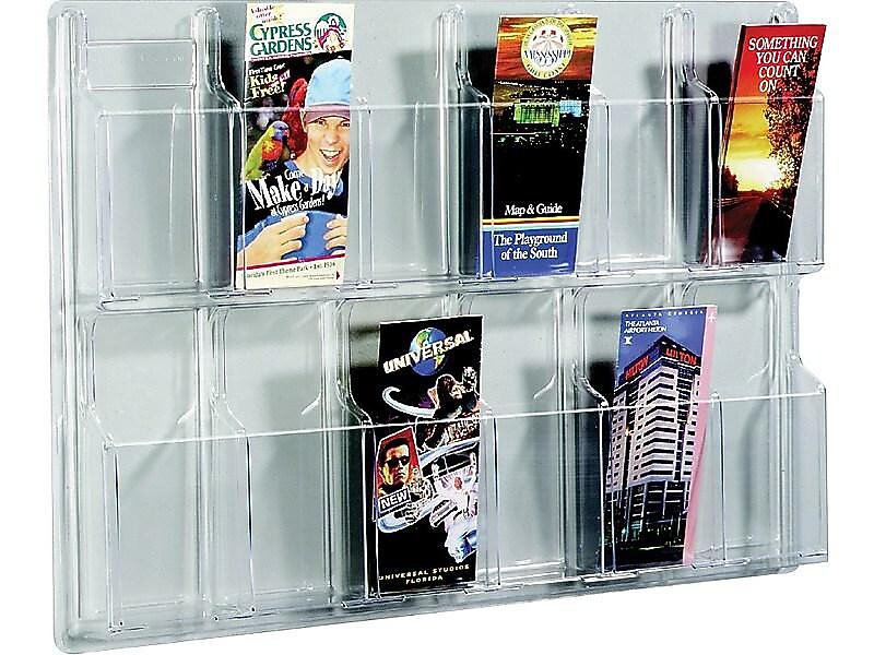 Safco Reveal Brochure Holder, Clear Plastic (5604CL)