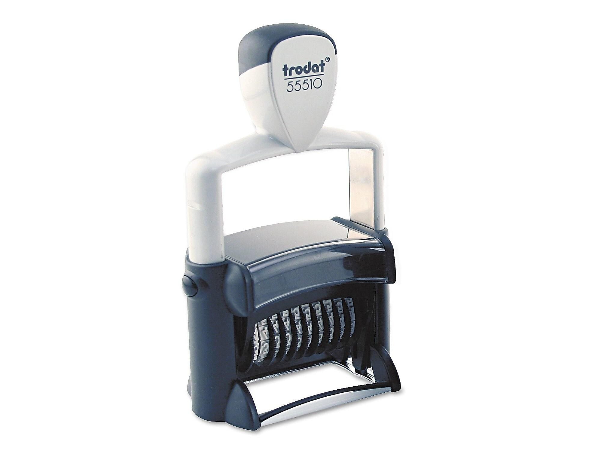 Trodat Professional Numbering Machine, Letters/Numbers, Black Ink (T55510)