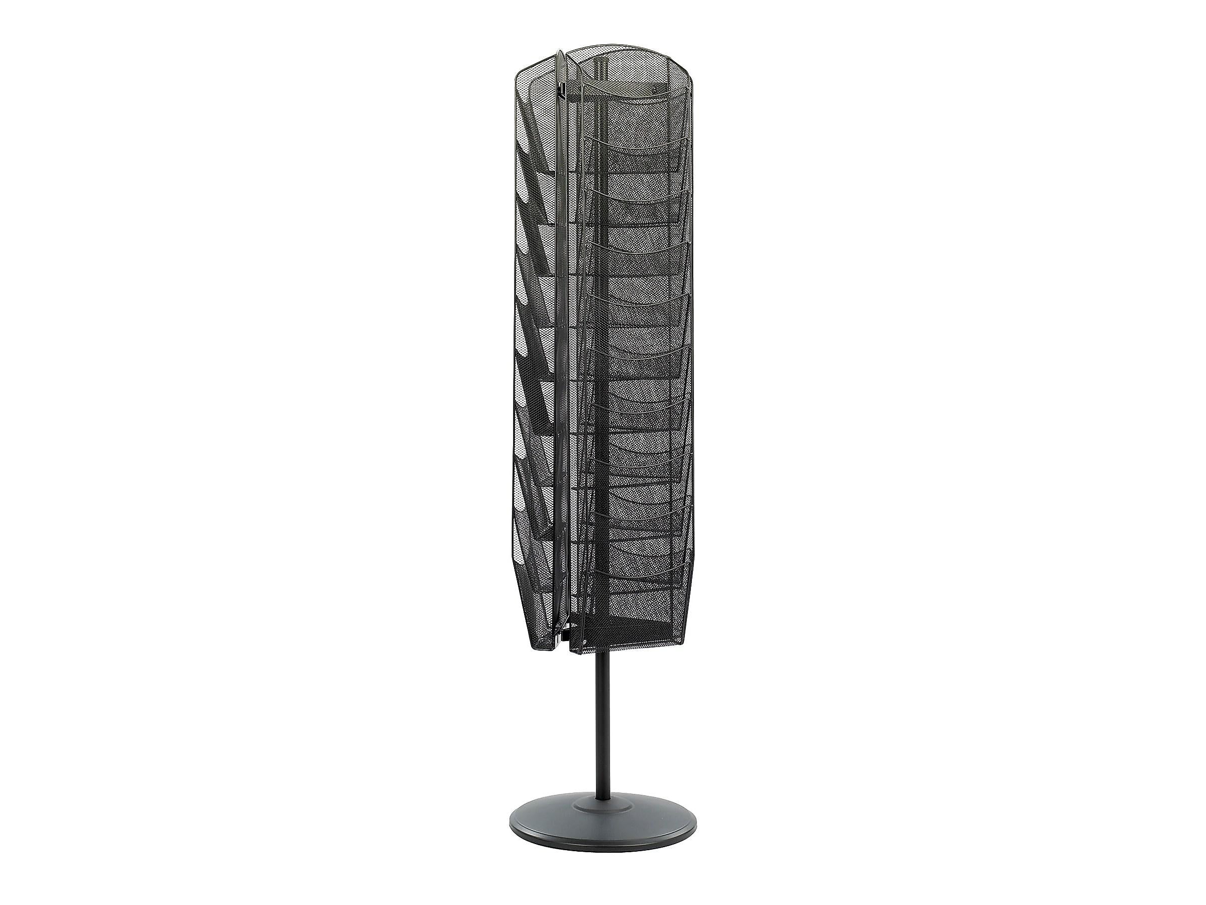 Safco Onyx Metal Magazine Stand, 66" x 16.5", Black (5577BL)