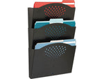 Safco 3-Pocket Steel Wall File, Letter Size, Black (3172BL)