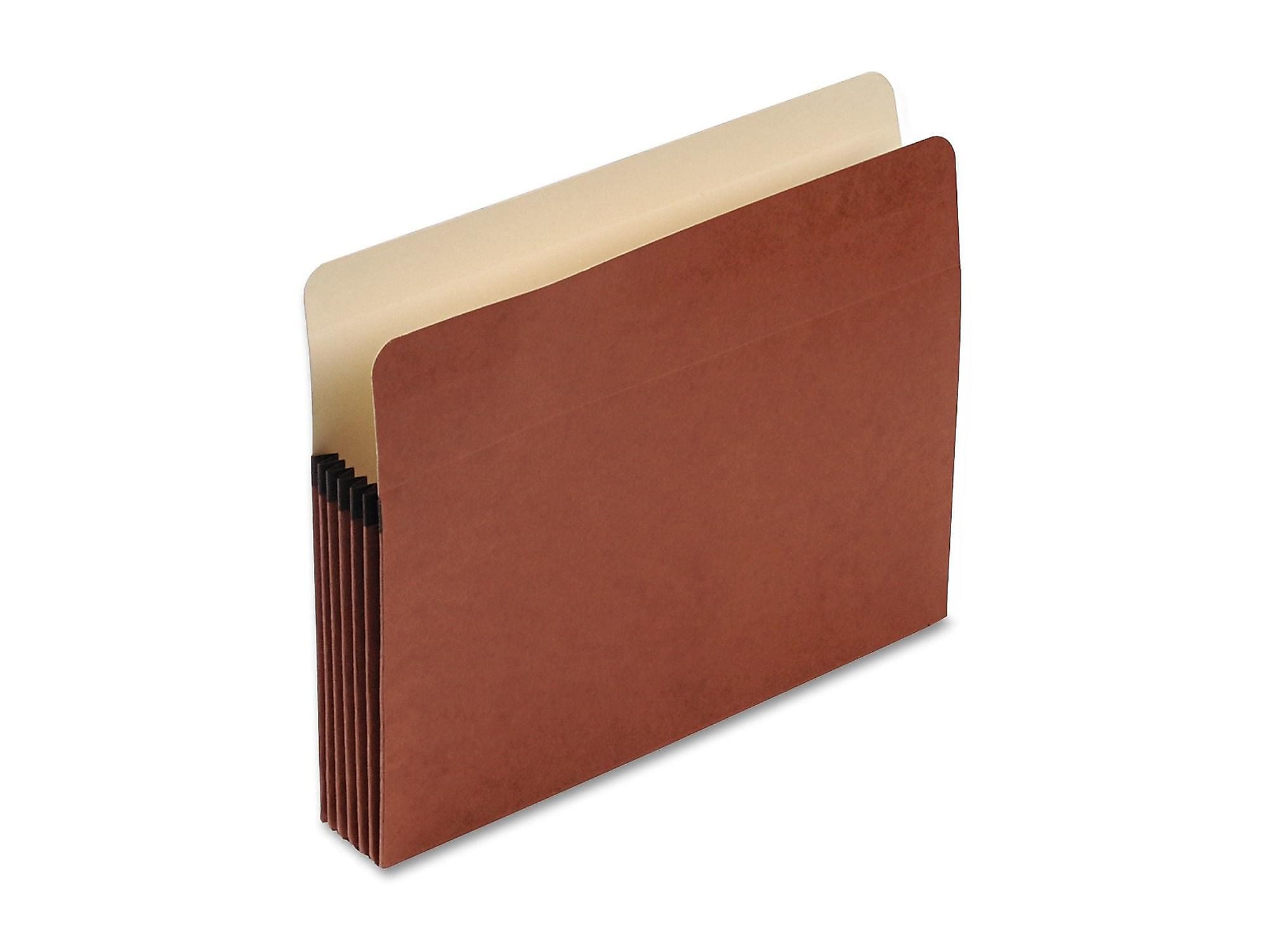 Pendaflex Reinforced File Pocket, 5 1/4" Expansion, Letter Size, Brown (PFXS34G)