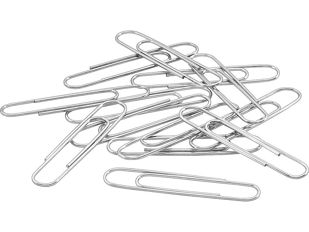 ACCO Recycled Paper Clips, Jumbo, Silver, 100/Box, 10 Boxes/Pack (A7072525)