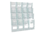 Azar Brochure Holder, 18" x 21.25", Vertical, Wall Mounted, Clear, Plastic (252324)