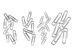 Officemate Gem Standard Paper Clips, Silver, 100 Clips/Pack (OIC99911)