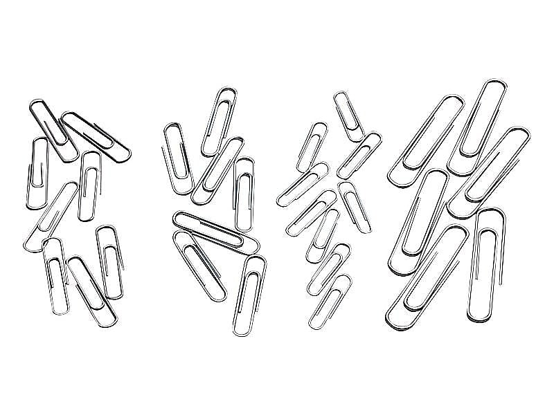 Officemate Gem Standard Paper Clips, Silver, 100 Clips/Pack (OIC99911)