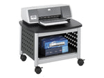 Safco Scoot Underdesk Metal Mobile Printer Stand with Lockable Wheels, Black/Silver (1855BL)