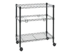 Alera Wire Mobile File Cart with Lockable Wheels, Black (ALEFW601426BL)