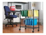 Alera Wire Mobile File Cart with Lockable Wheels, Black (ALEFW601426BL)
