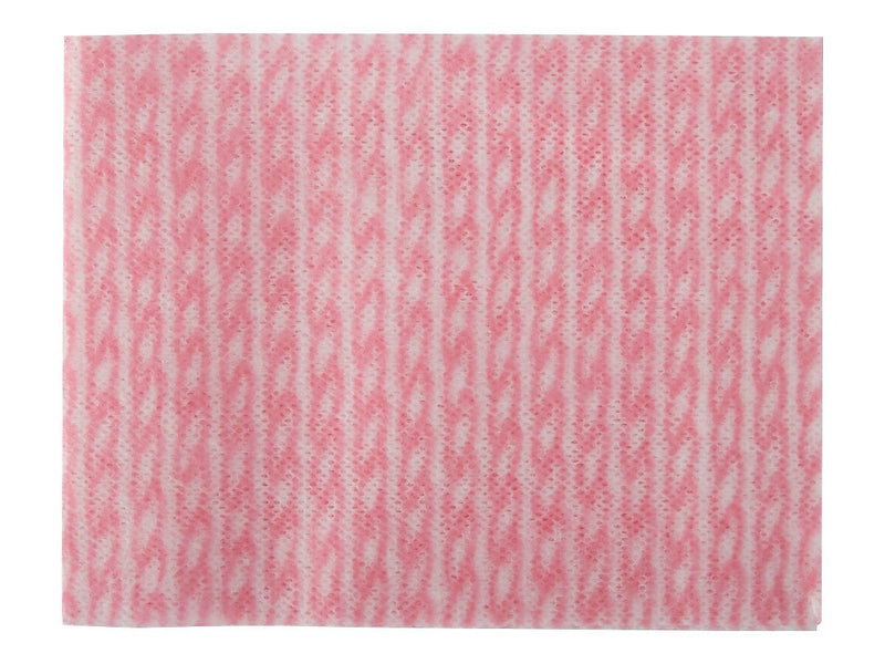 Georgia-Pacific R500 Poly Cleaning Wipers, 17" x 13", White/Pink, 240 Wipers/Box (29427)