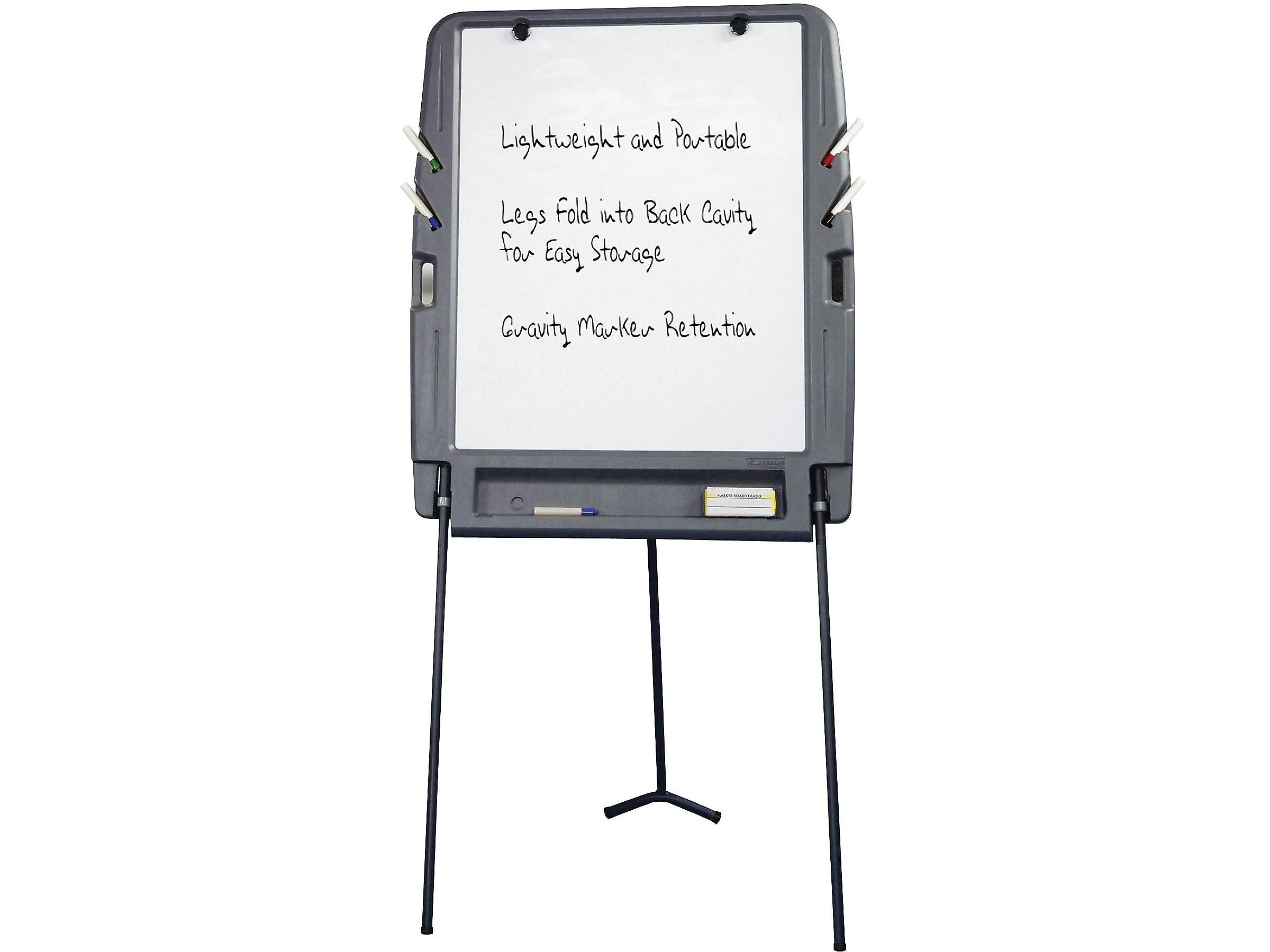 ICEBERG Portable Flip Chart Easel, 73", Charcoal Steel (30227)