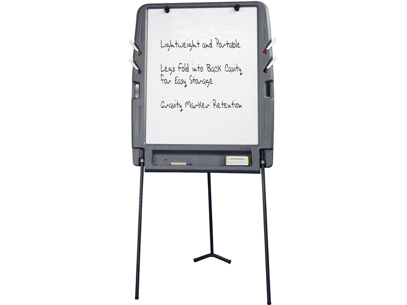 ICEBERG Portable Flip Chart Easel, 73", Charcoal Steel (30227)