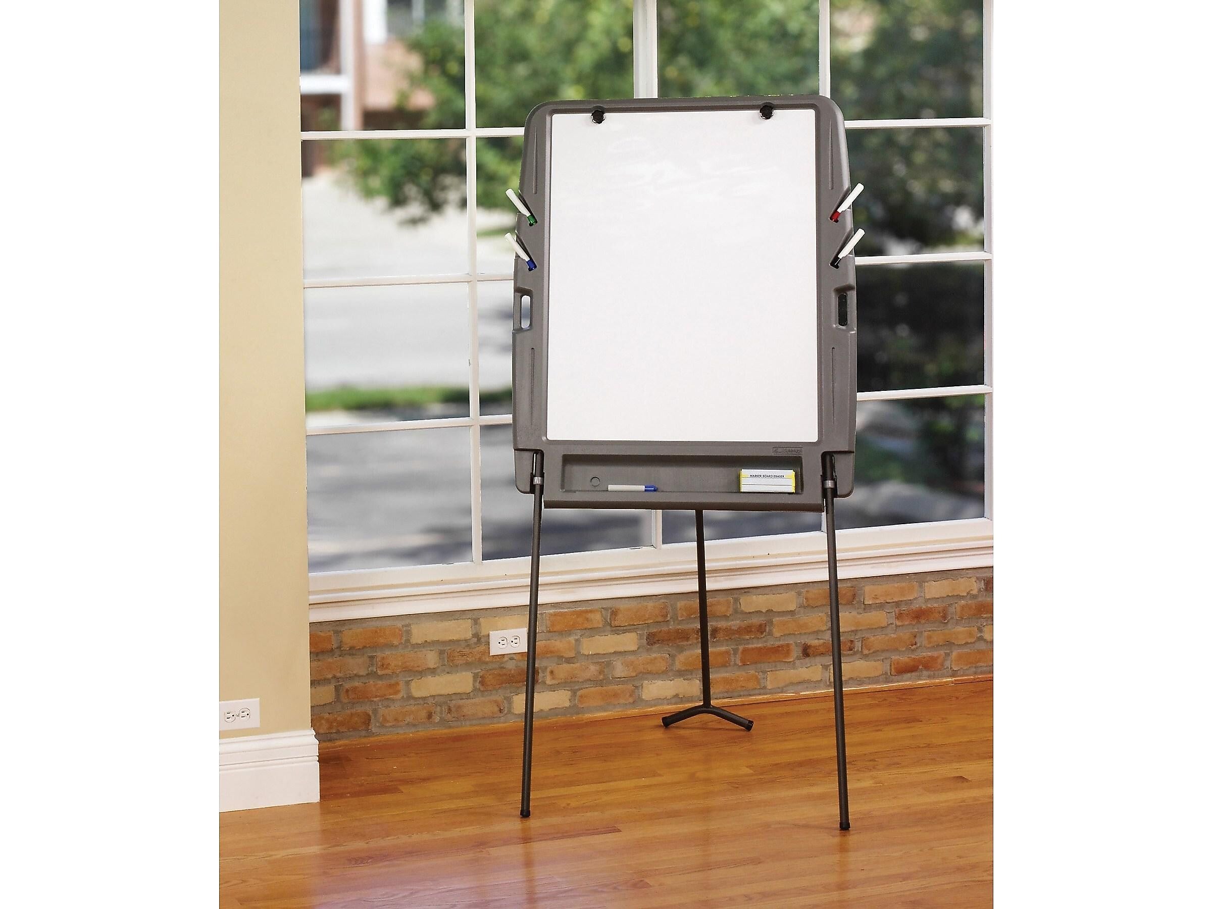 ICEBERG Portable Flip Chart Easel, 73", Charcoal Steel (30227)