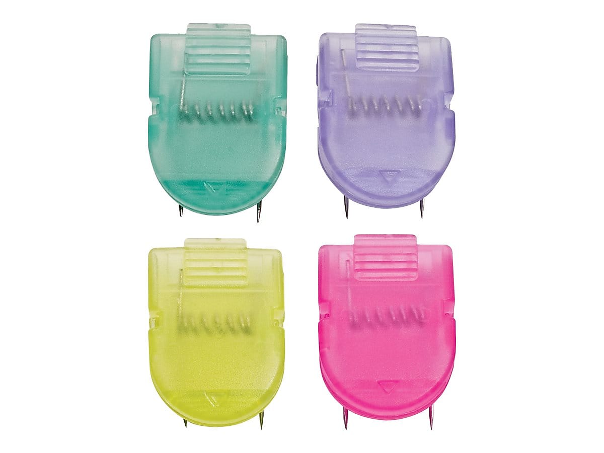 Advantus Panel Wall Cubicle Clips, Assorted Cool Colors, 50/Box (75336)