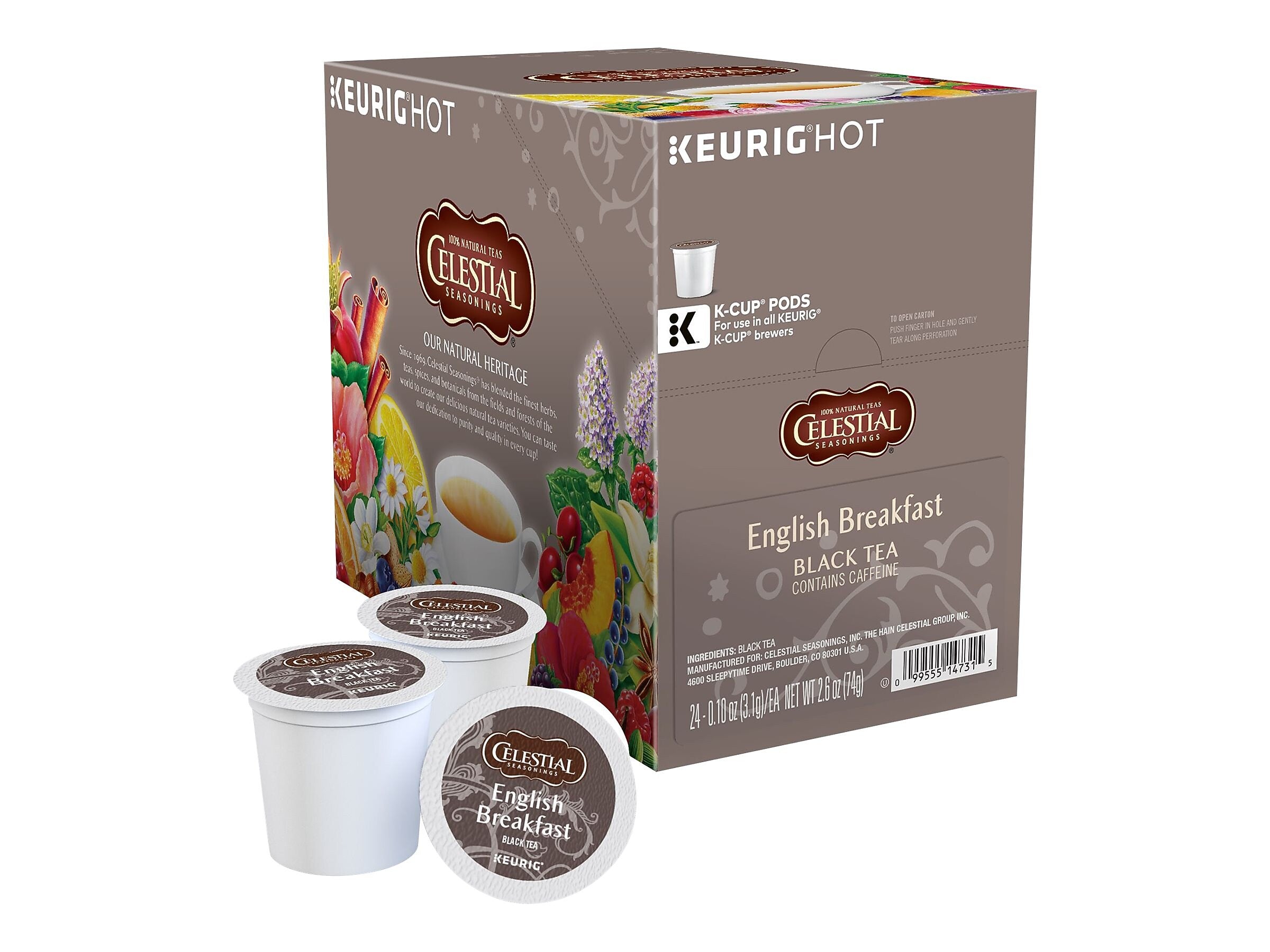 Celestial Seasonings Breakfast Blend Black Tea, Keurig® K-Cup® Pods, 96/Carton (GMT14731CT)