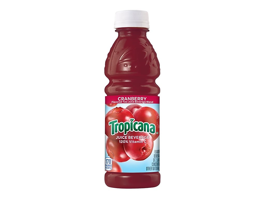Tropicana 100% Cranberry Juice, 10 oz., 24/Carton (TRO000838)